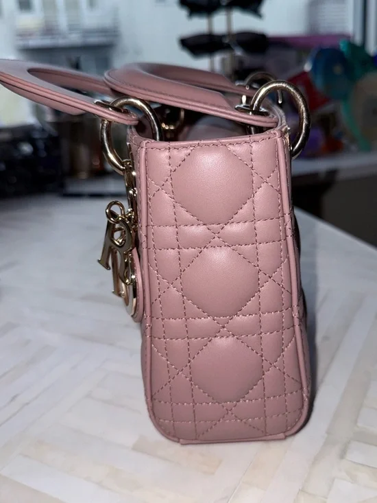 Mini Lady Dior Blush Cannage - Picture 6 of 9